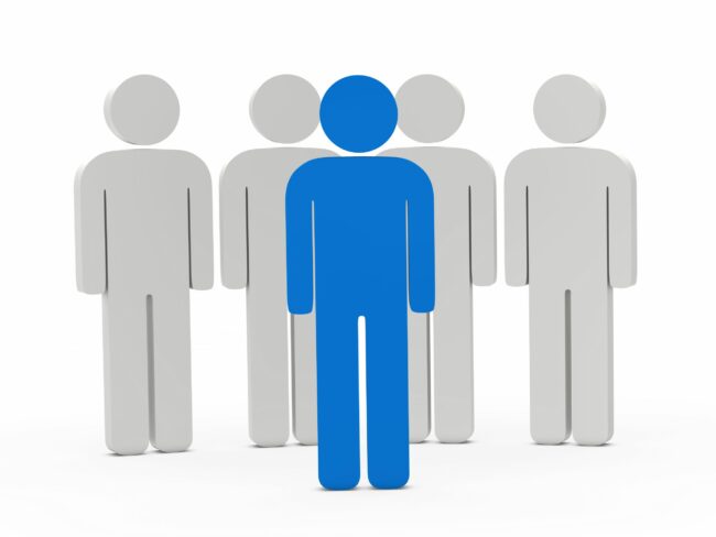 3d man leadership blue