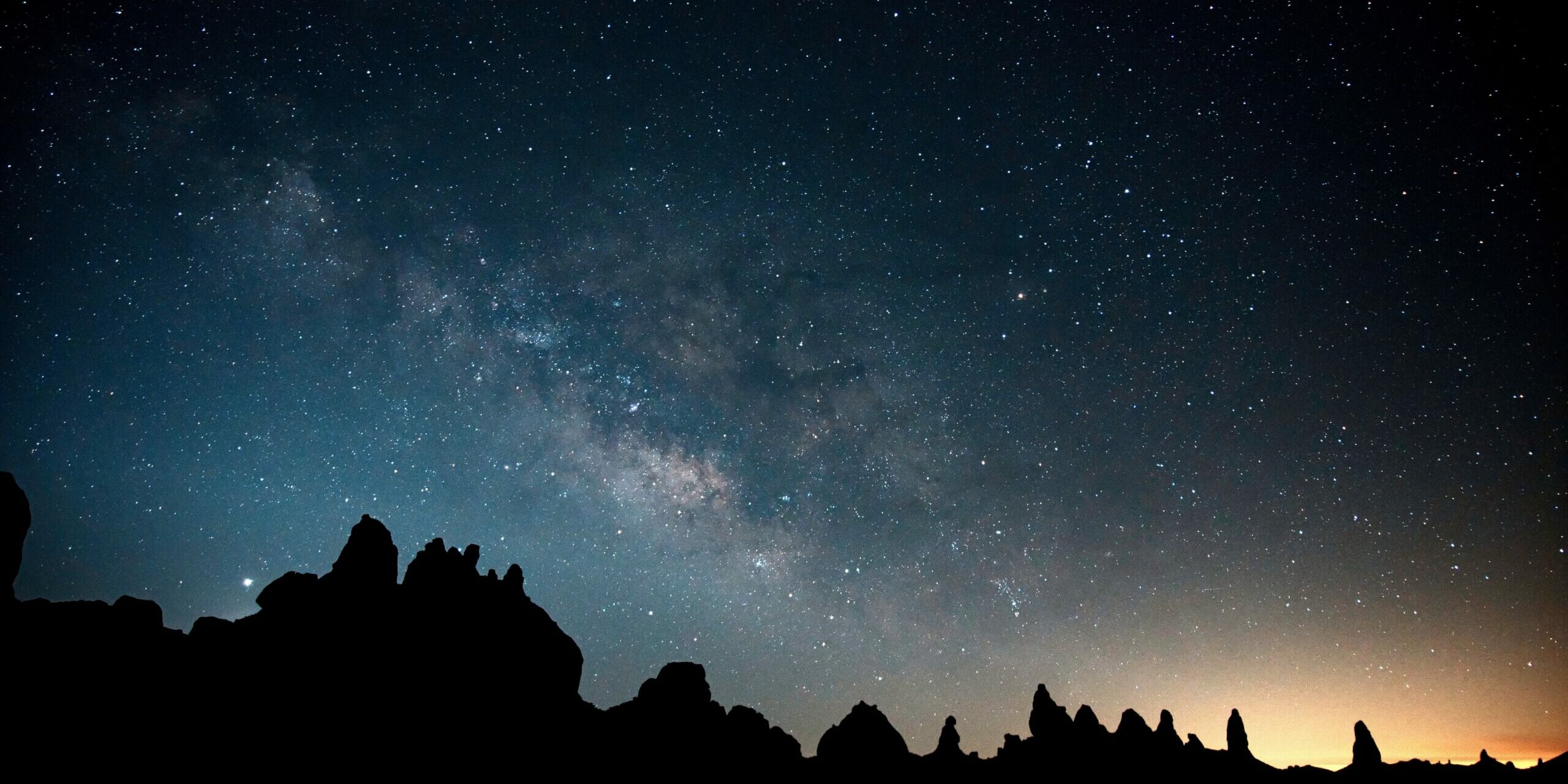 Beautiful sky full of stars over Trona, CA