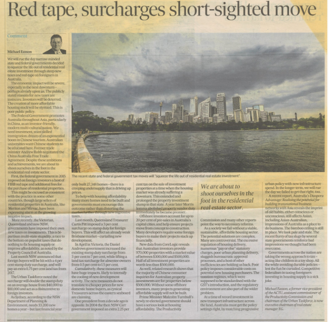 Article as published in the Australian Financial Review. Article as published in the Australian Financial Review.