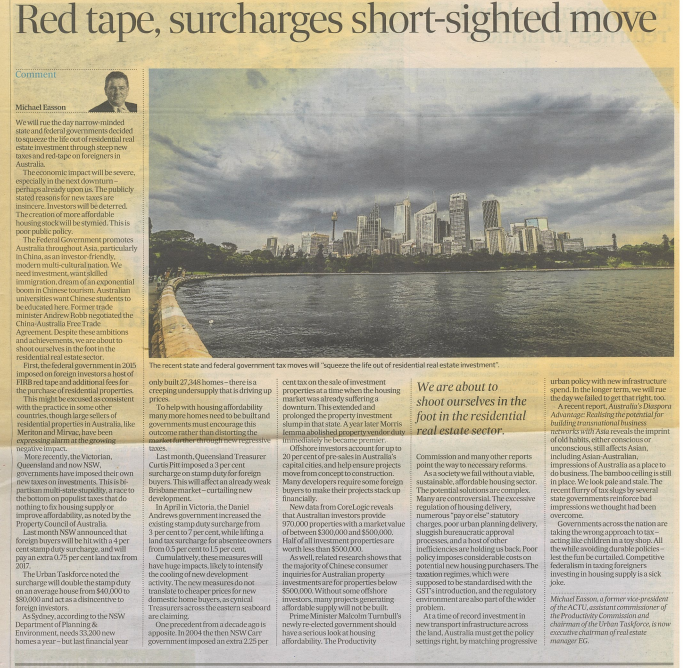 Article as published in the Australian Financial Review.