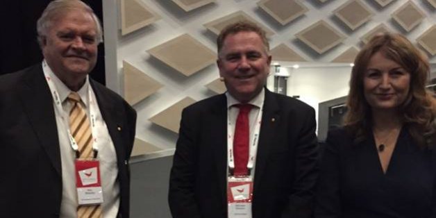 Kim Beazley, Michael Easson, and Nicolette Rubinsztein after Kim Beazley spoke at the 2017 ASFA Conference. Kim Beazley, Michael Easson, and Nicolette Rubinsztein after Kim Beazley spoke at the 2017 ASFA Conference.