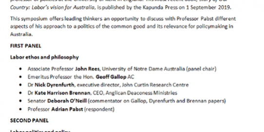 Details of the Labor Ethos and Politics symposium. Details of the Labor Ethos and Politics symposium.