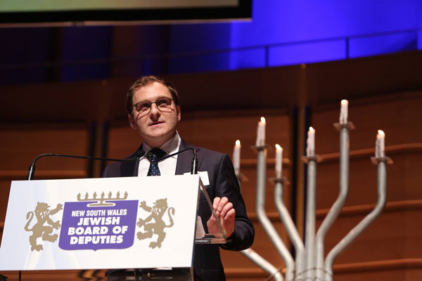 Jeremy Spinak, the youngest ever President of the NSW Jewish Board of Deputies. Photo not published with article, courtesy of J-wire.