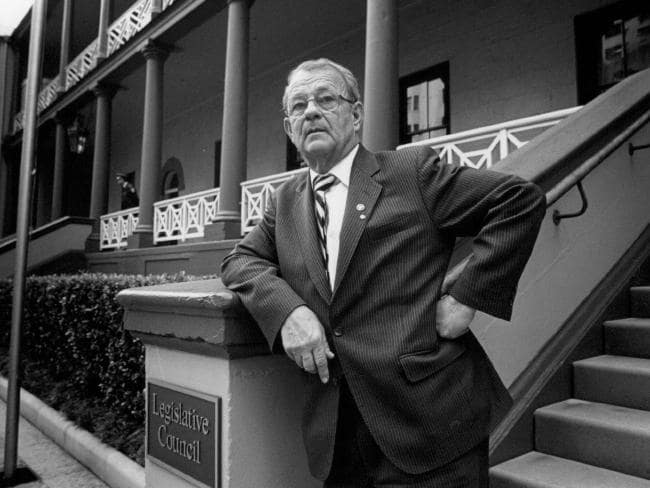 Johno in his hey day, outside of the NSW Legislative Council.