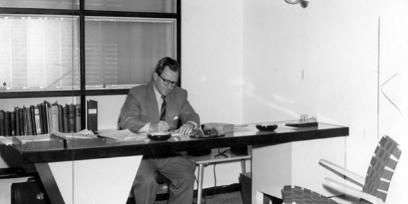 Short at his office, 188 George Street Sydney, n.d.; photo from the public domain.