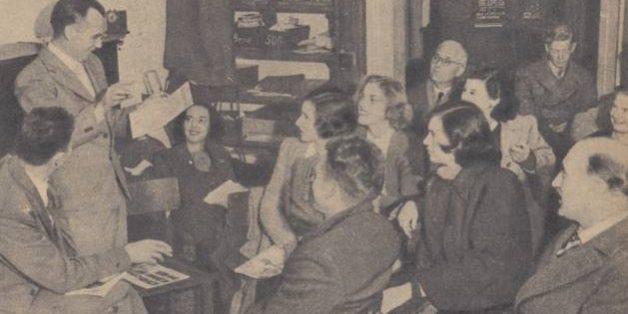 Photo in article by Leslie Greener, Education for Adults, Pix magazine, 24 September 1949, p. 23. Caption read: Tutorial Classes are informal, friendly. Each ends in keen discussion. This class is studying Trade Unionism under Dr. Lloyd Ross, public relations officer of Commonwealth Ministry of Post-War Reconstruction. The photo was not published in Quadrant.