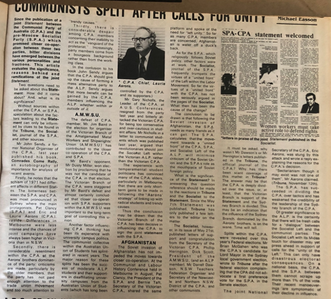 The article as it appeared in Labor Leader.