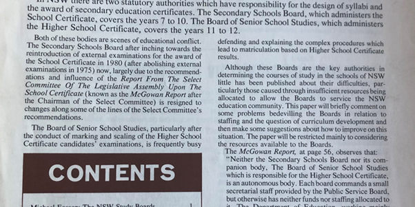 The first page of the article in the ACES Review.