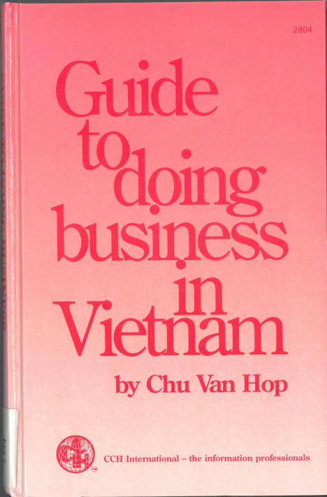 The book on doing business in Vietnam published in 1991. Photo courtesy of the National Library of Australia.