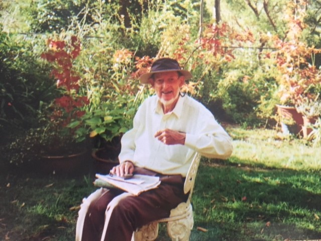 A more recent photo of Jim in his garden, courtesy of Baker’s daughter Jenny Jem.