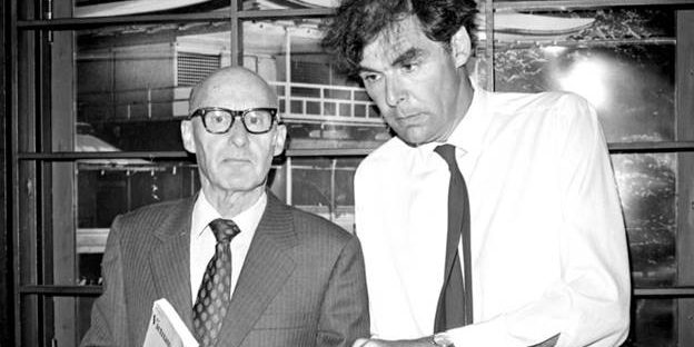 Kenneth Gee (left) and Professor David Armstrong, pictured at a press conference for The Friends Of Vietnam at the Rex Carlton Hotel, Sydney on 31 January 1973. Photo published with the article; photographer, Anton Cernak.