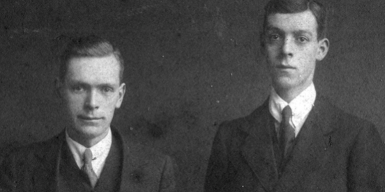 William (left) and John (right) Anderson at Glasgow University, circa 1919. Source: Mrs. Cath Mayo collection. William (left) and John (right) Anderson at Glasgow University, circa 1919. Source: Mrs. Cath Mayo collection.