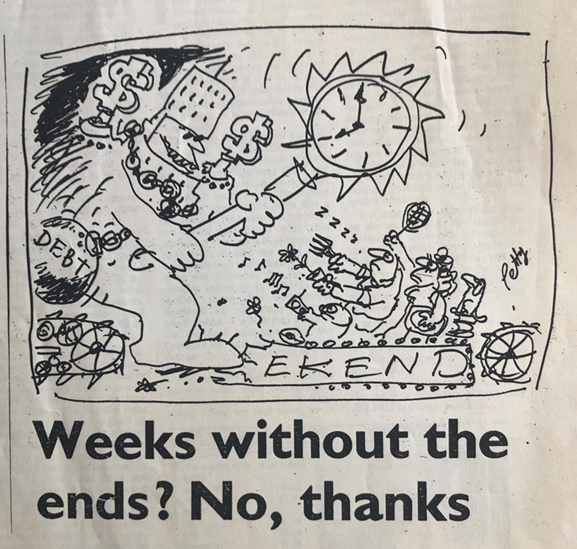 The Bruce Petty cartoon that appeared with the article.