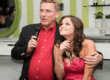 Dad and Amanda at the birthday party. Mary was sick in hospital but insisted the party must go on.