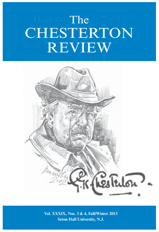 The issue of The Chesterton Review in which “To Cheese” appeared.