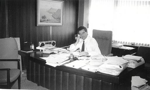 At my desk at the Labor Council of NSW, circa 1992.