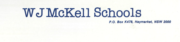 Running the McKell Schools was an important, out-of-hours role to 1984. The above shows the letterhead for correspondence inviting speakers and participants.