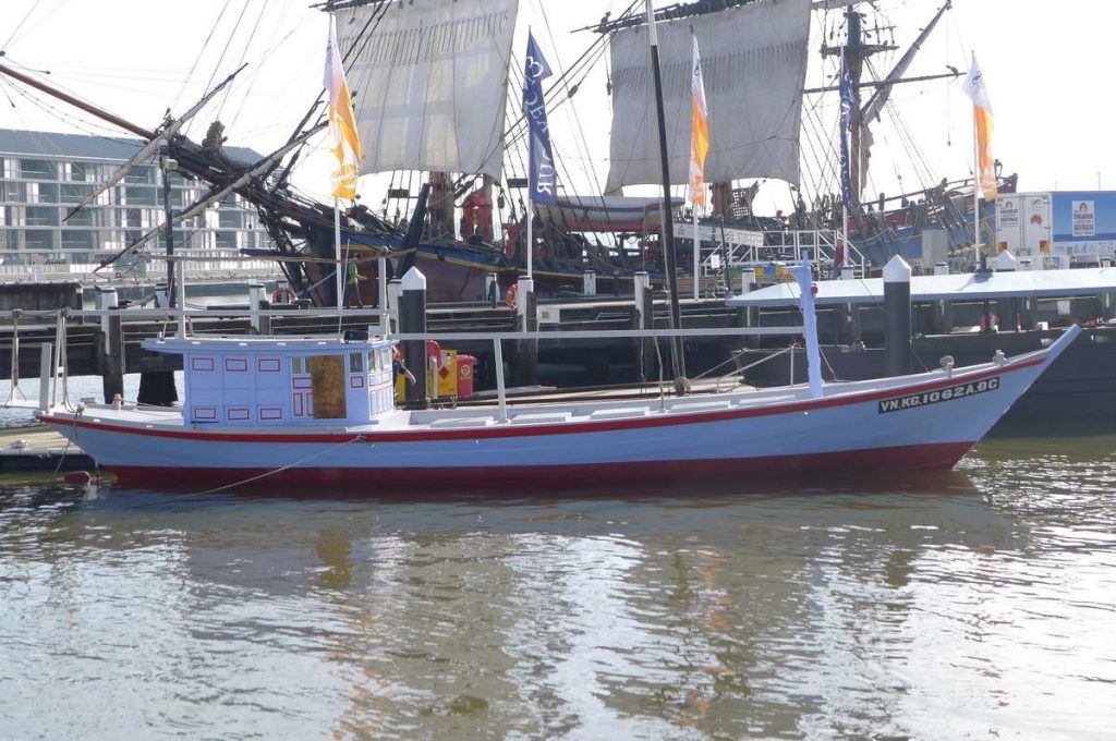 The Tu Do, now restored to its original colours by the Australian Maritime Museum.